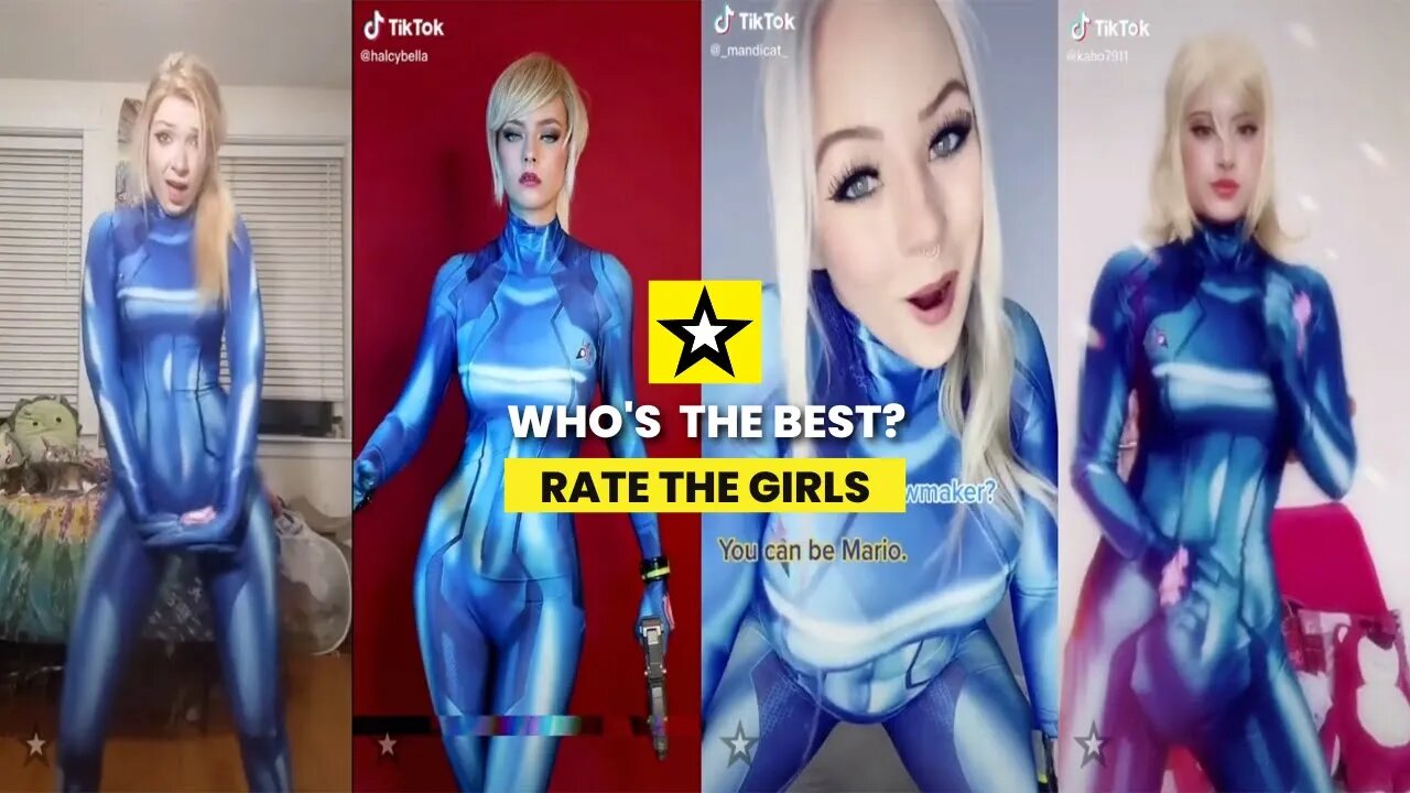 Rate the Girls: Best Metroid Zero Suit Samus TikTok Cosplay Contest #5 🎮💙