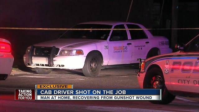 Tampa cab driver quits job the day after being shot, fighting back during armed robbery