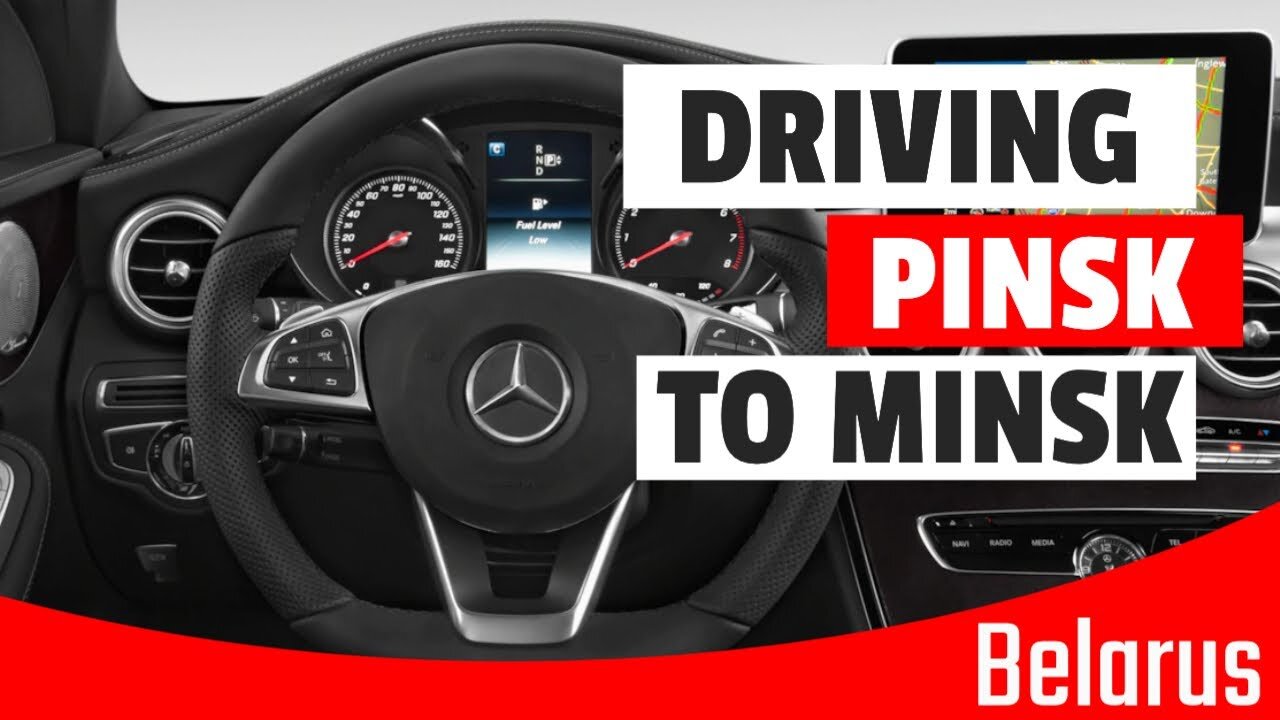 DRIVING FROM PINSK TO MINSK, BELARUS - 13TH SEPTEMBER 2020