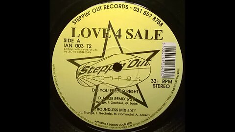 Love 4 Sale- Do You Feel So Right