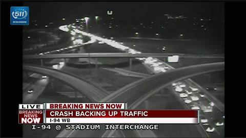 Crash Backs Up I-94 Traffic at Stadium Interchange