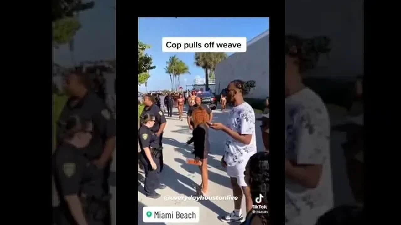 Cop pulls off her weave