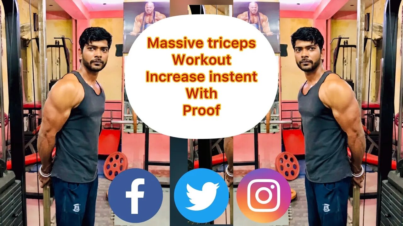 INSTENT INCREASE TRICEPS SIZE | सबसे जल्दी ट्राइसेप्स का साइज़ केसे बड़ाए |massive workout#youtube