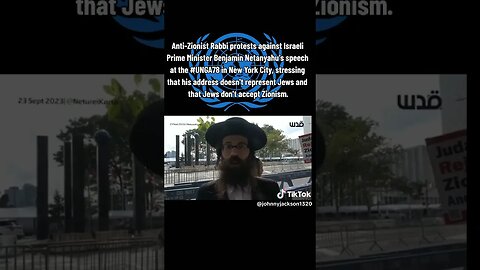 #Rabbi #judaism rejects #Zionism. #NewYork #Netanyahu #Protest #Israel #Palestine