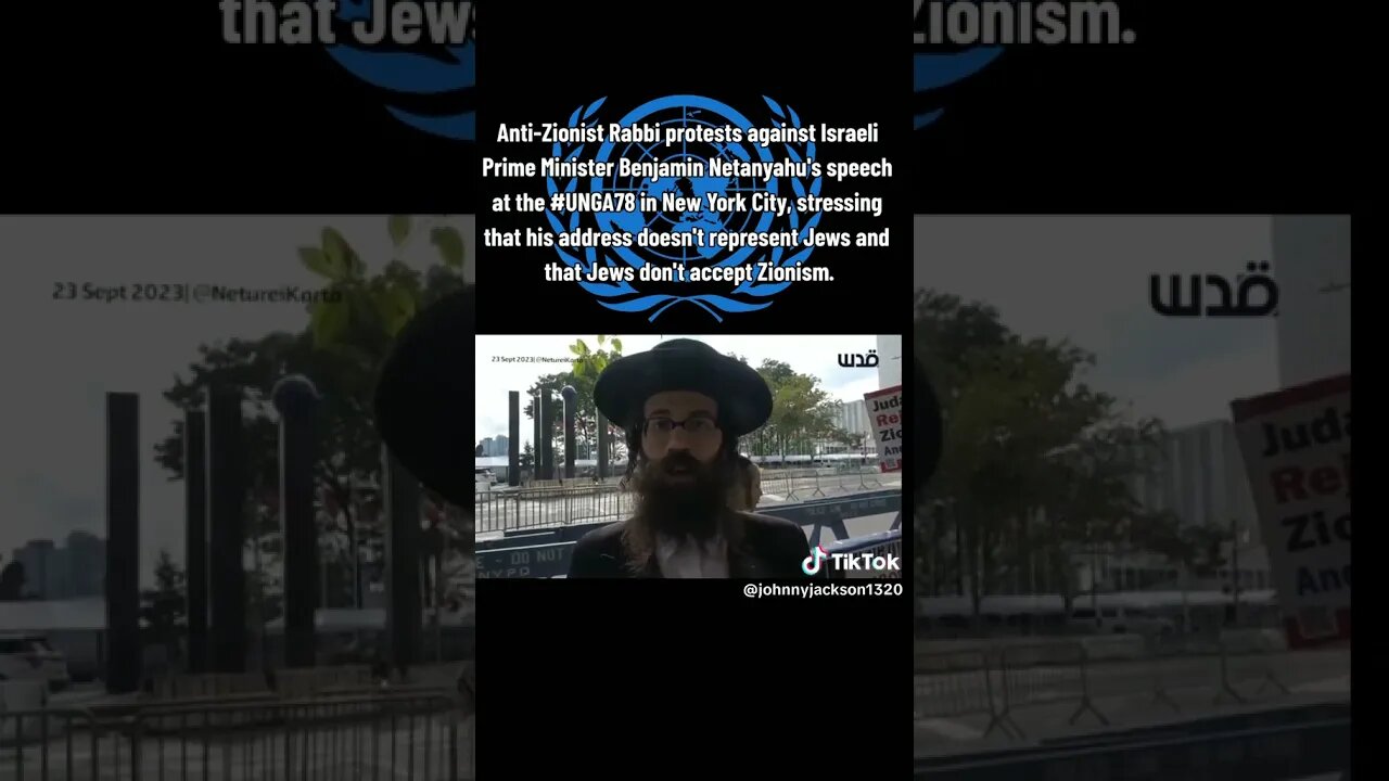 #Rabbi #judaism rejects #Zionism. #NewYork #Netanyahu #Protest #Israel #Palestine