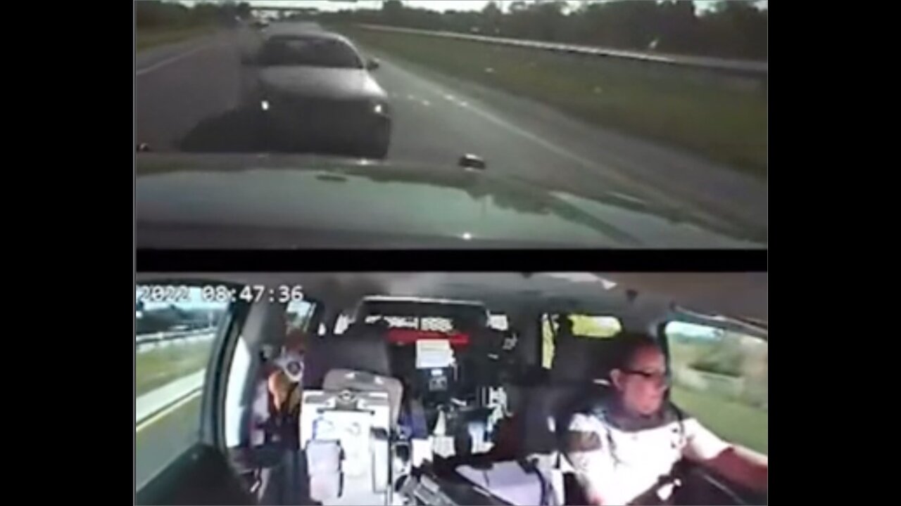 HERO: Trooper crashes her car into an oncoming vehicle to prevent the car from driving into a race