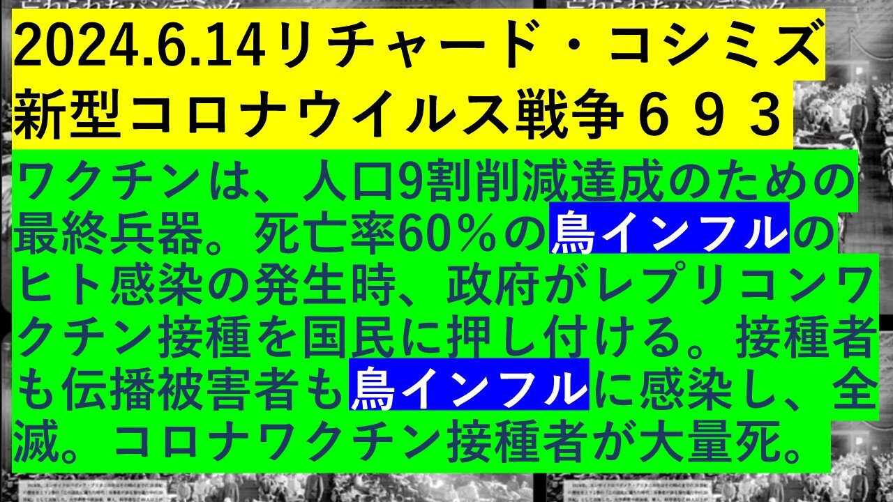 2024.6.14リチャード・コシミズ 新型コロナウイルス戦争６９３