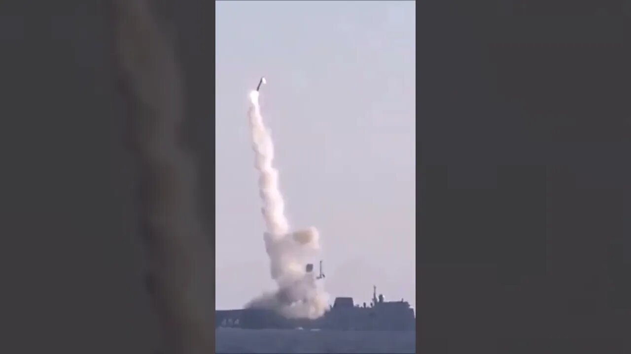 Russian navy firing from the black sea