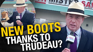 David Menzies buys some boots