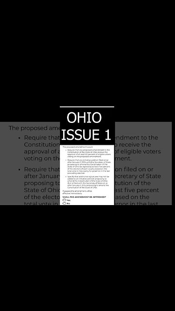 Unbiased Look at Ohio Issue 1 to Strengthen the Constitution