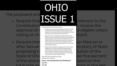 Unbiased Look at Ohio Issue 1 to Strengthen the Constitution