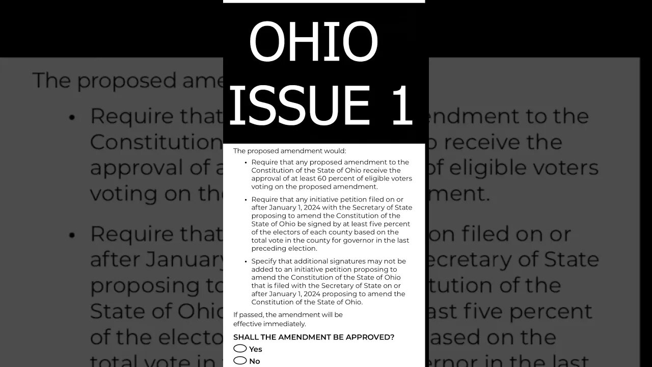 Unbiased Look at Ohio Issue 1 to Strengthen the Constitution