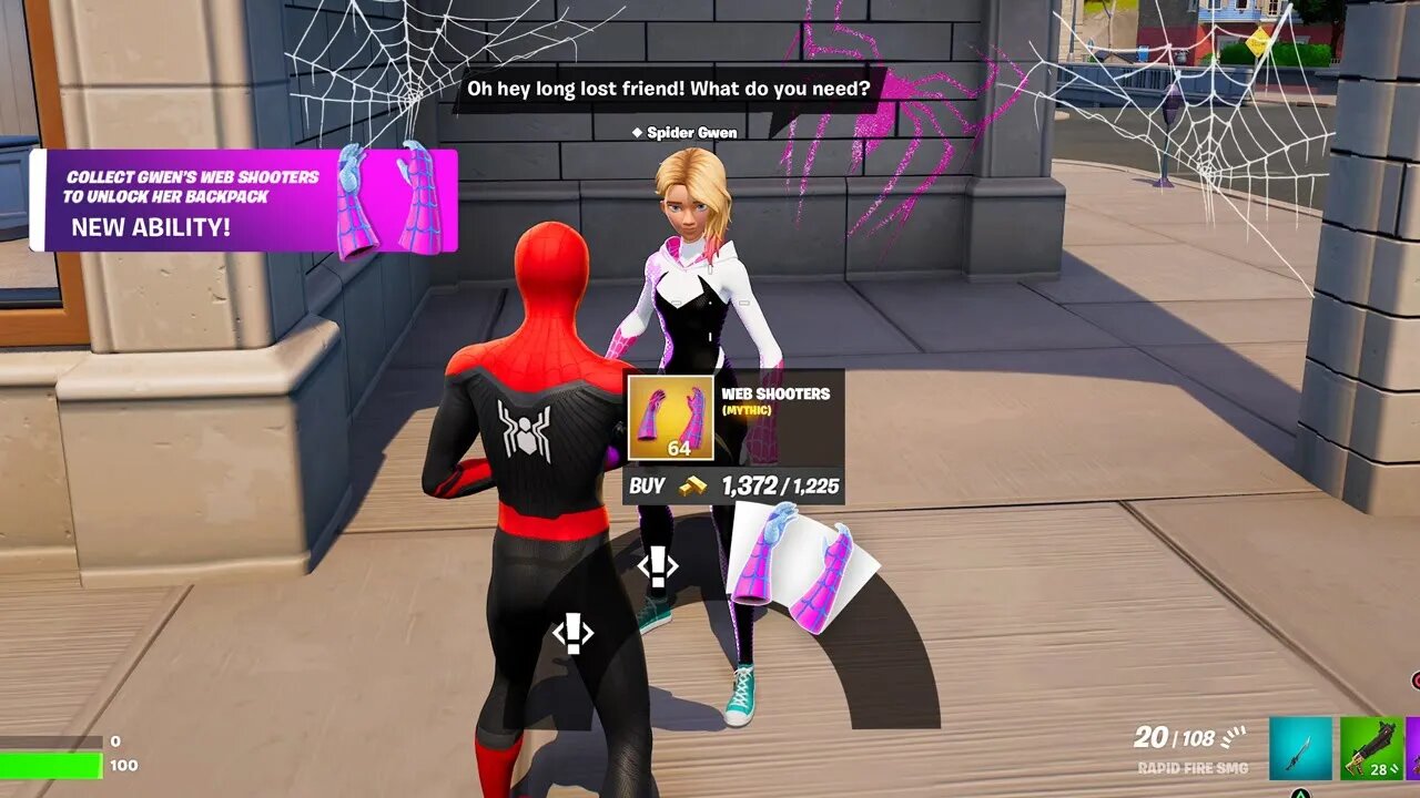 Fortnite Just Added SPIDER GWEN NPC in Today's Update!