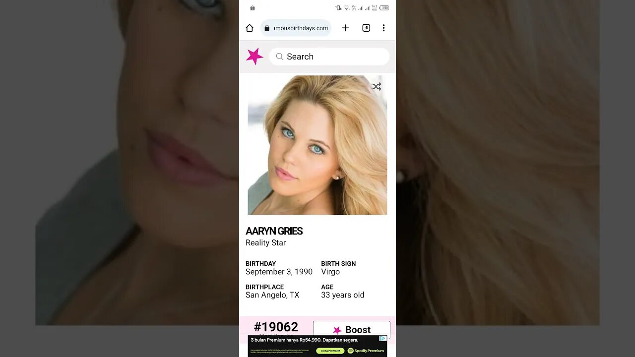 HAPPY 33 BIRTHDAY AARYN GRIES Reality Star