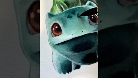 pintando um bulbasaur em aquarela #pokemon #short