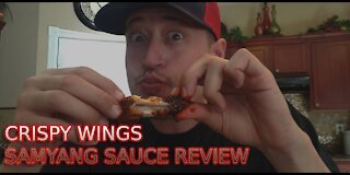 CRISPY WINGS+SAMYANG SAUCE REVIEW