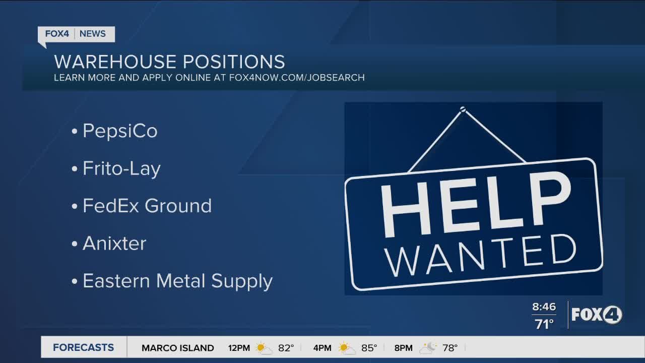 PepsiCo, Frito-Lay, FedEx Ground, Anixter and Eastern Metal Supply are hiring