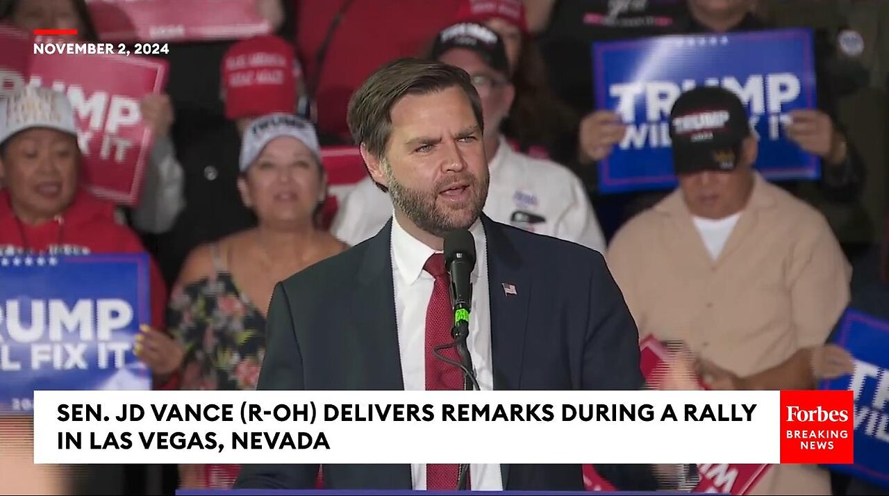 Donald Trump Jr. Joins JD Vance On Stage During Campaign Rally In Las Vegas, Nevada