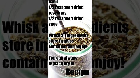 Italian seasoning recipe. #love #chef