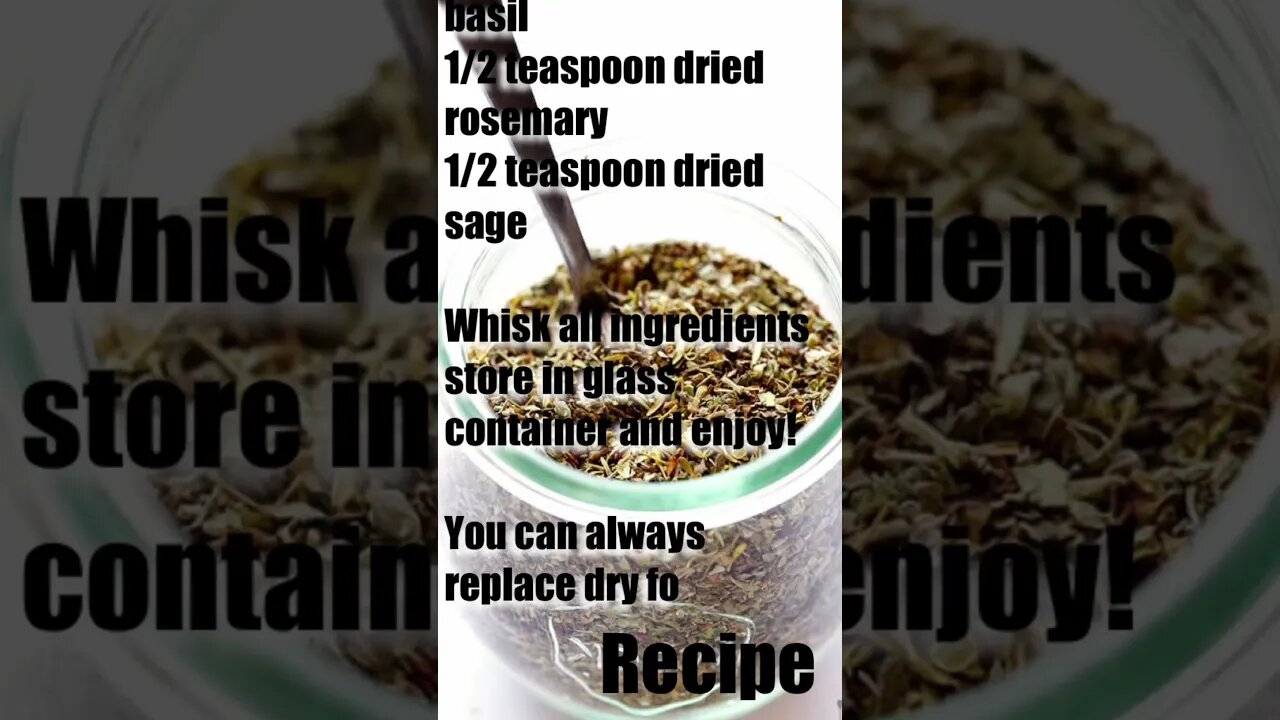 Italian seasoning recipe. #love #chef