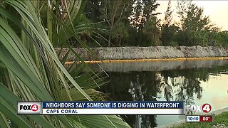 Cape Coral residents upset over digging in waterfront canal