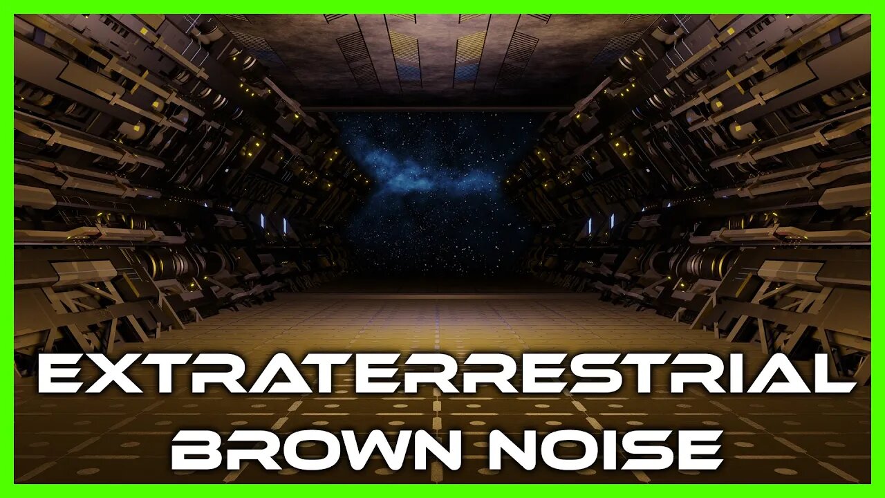 New Spaceship Ambience Brown Noise | Black Screen | Deep Space Ambience