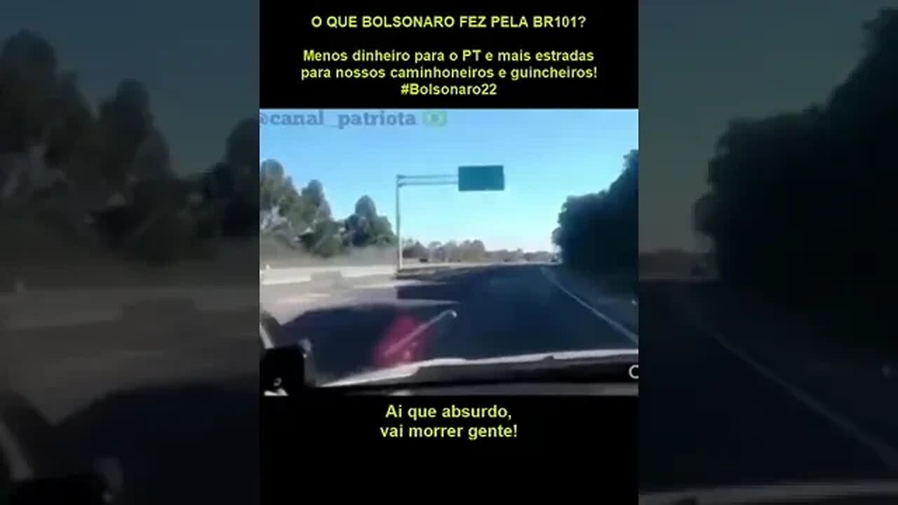 Caminhoneiro mostra o que Bolsonaro e o Exército fizeram pela BR-101