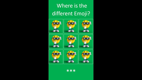 Where is the different Emoji? Vision Test