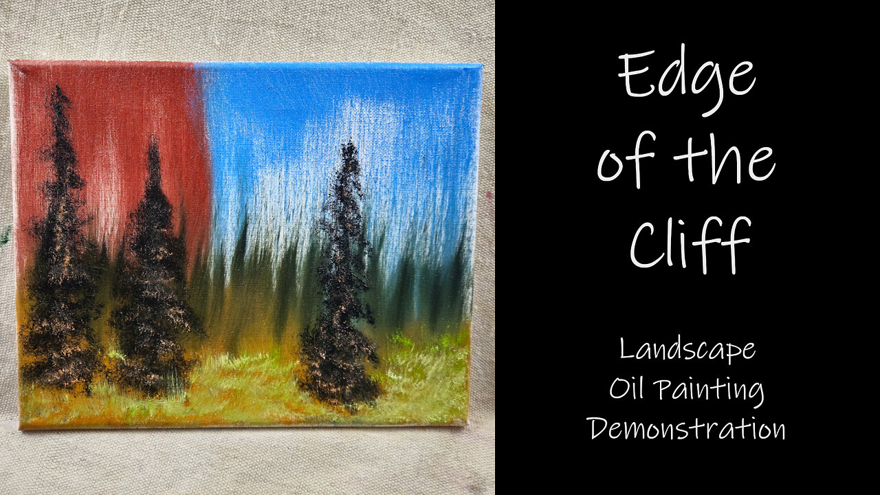 "Edge of the Cliff" Landscape Oil Painting Demonstration 8x10 #forsale