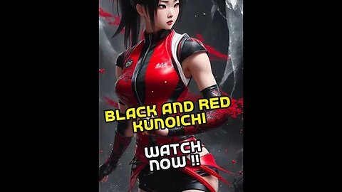 BLACK AND RED KUNOICHI, ( AI ART, AI GENERATORS ) @MIX_IMAGI