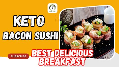 best delicious breakfast recipe ham Bacon Sushi #shorts