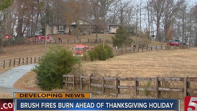 Middle TN Fights Brush Fires Ahead Of Thanksgiving