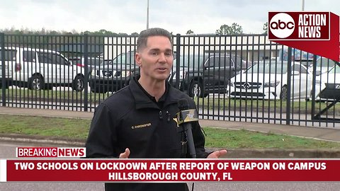 New Conference: Two Hillsborough Co. schools on lockdown after report of weapon on campus