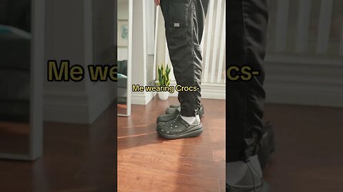 Wearing Crocs be like..