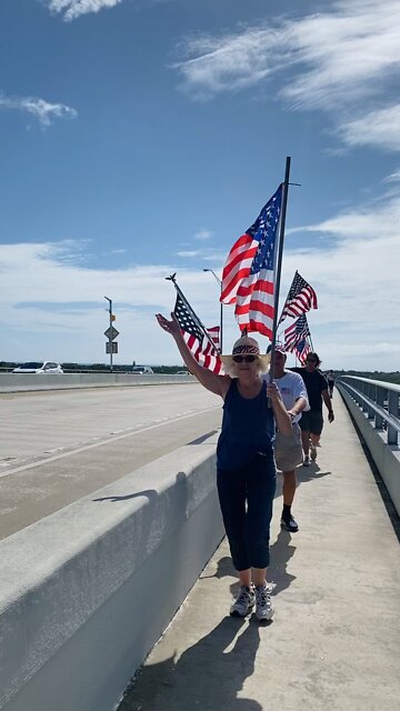 American Flag Walk - June 11, 2022 - Vero Beach, FL - *We walk Barber Bridge every Saturday 10 am*