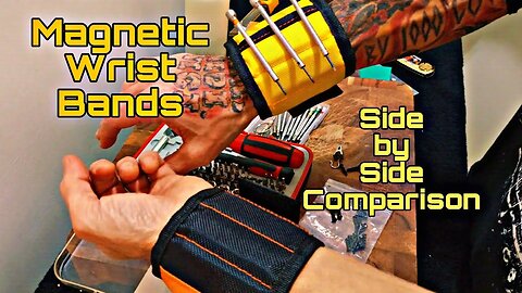 Side by Side 2 Magnetic Wrist Bands for Handymen(Storefront Video)