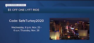 Lyft offering $5 off one ride for Thanksgiving