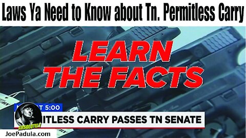 The Laws You Need to Know about Tennessee becoming a Permitless Carry State with LawyerWayne.com