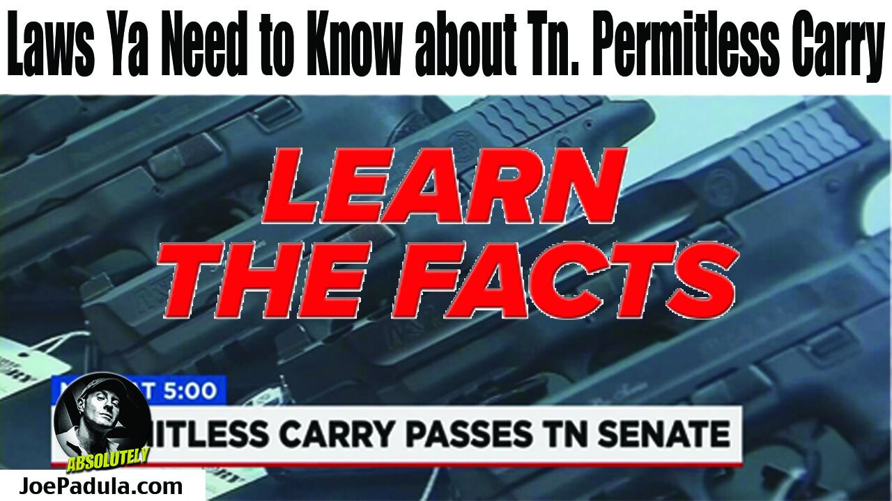 The Laws You Need to Know about Tennessee becoming a Permitless Carry State with LawyerWayne.com
