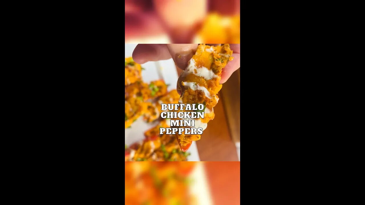 Buffalo Chicken Mini Peppers #shorts #ketosnacks