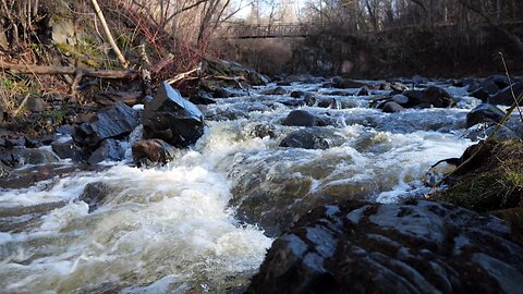 Babbling Brook and Brown Noise ASMR Waterfall Mountain Stream River Best Favorite White Noise 1 hour