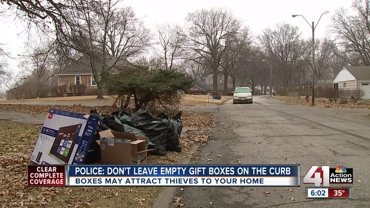 Police warn residents not to leave Christmas trash on the curb