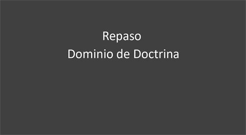 Repaso dominio doctrina