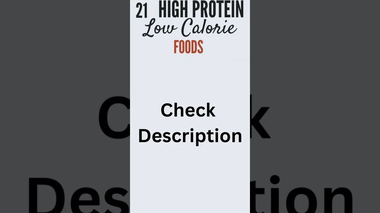 21 High Protein Low Calories Food that'll Keep You Lean and Fit #shorts