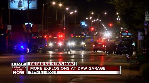 More explosions at the DPW garage