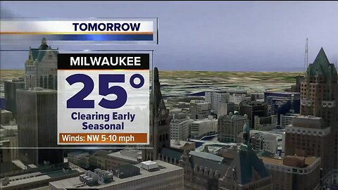 Expect some flurries tonight, high of 25 degrees on Monday