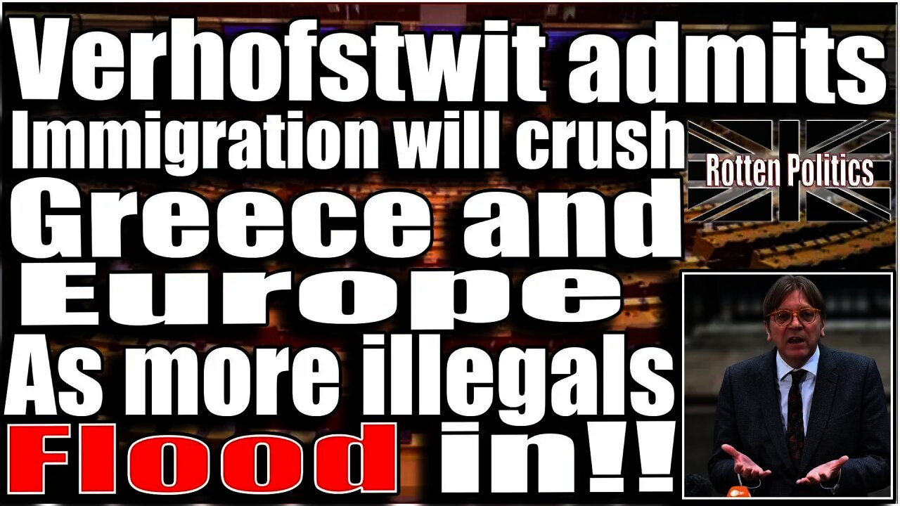 Verhofftwot admits immigration will destroy Greece and Europe!