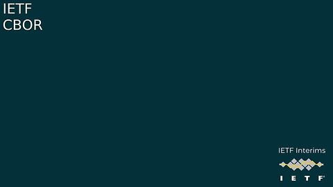 IETF CBOR 20210908 1400