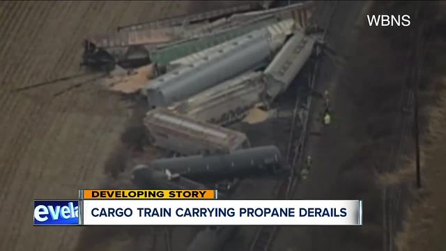 Cargo train carrying propane derails in Ashland County