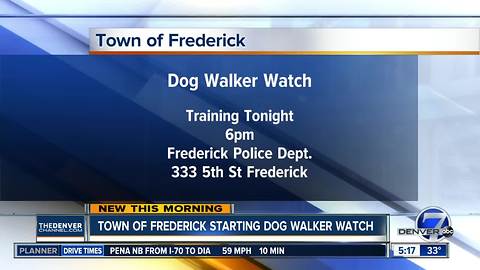 Town of Frederick starting dog walker watch